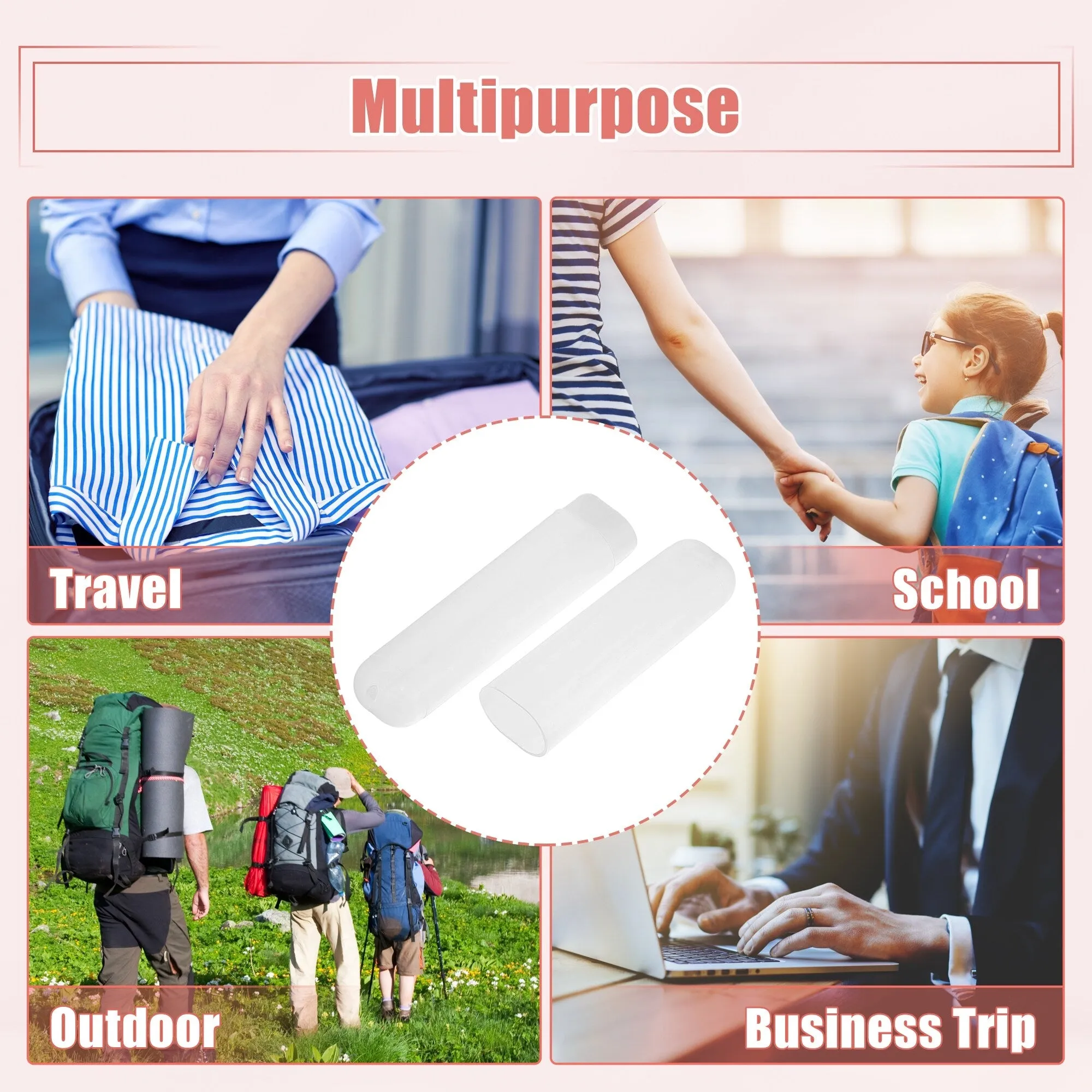 4 Pcs, Toothbrush Travel Case, Plastic, Lightweight Traveling Toothbrush Holders Case, 7.48"x1.06"