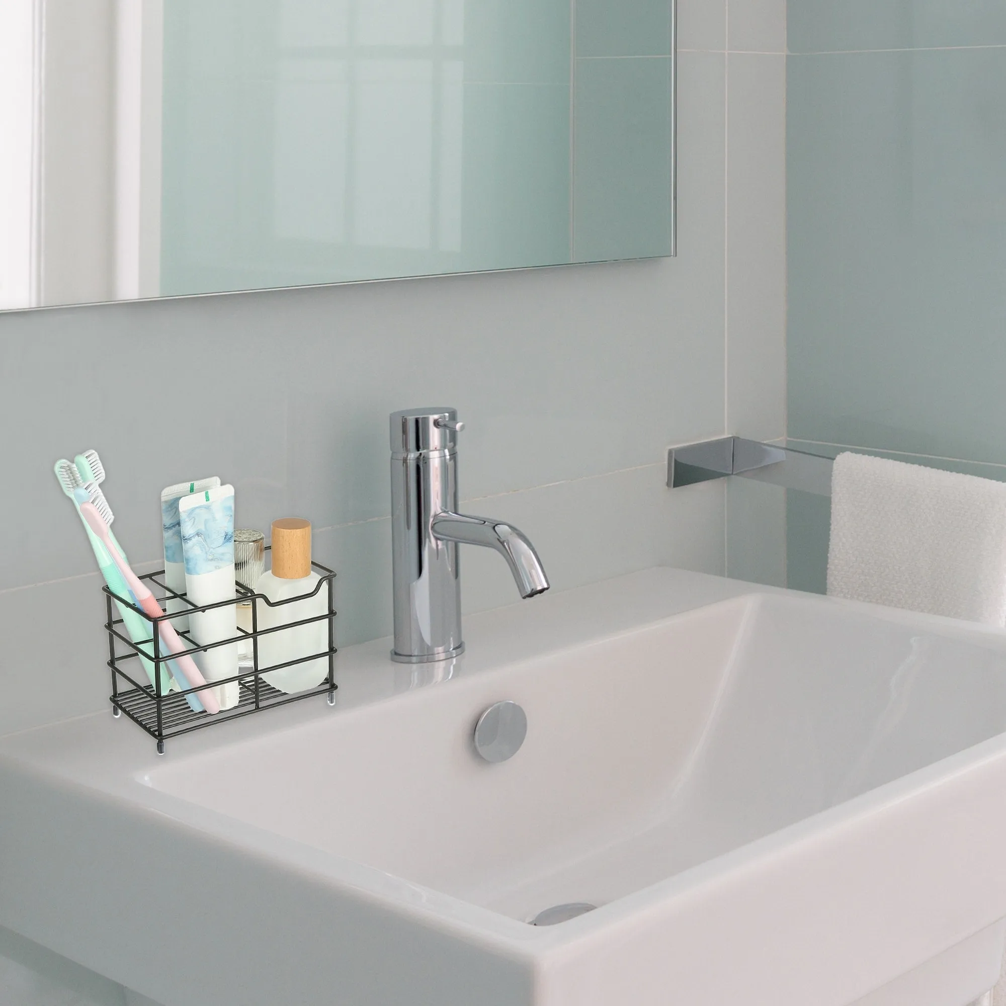 4 Slots 304 Stainless Steel Toothbrush Holder, Toothpaste Holder Stand, Bathroom Kitchen Accessories