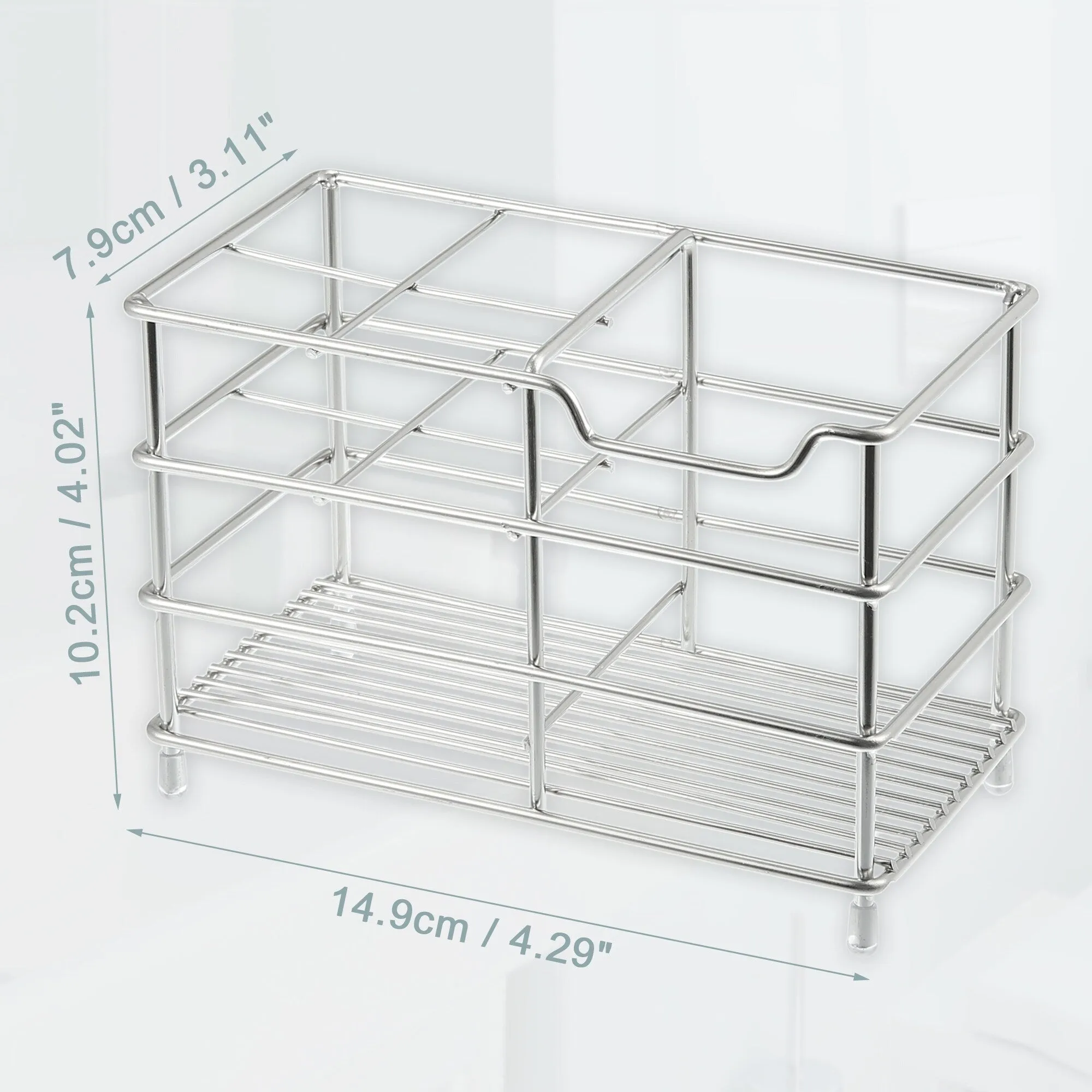 4 Slots 304 Stainless Steel Toothbrush Holder, Toothpaste Holder Stand, Bathroom Kitchen Accessories