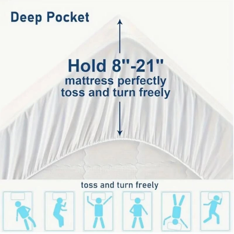 400gsm Filled Cotton Mattress Topper Cooling Breathable White