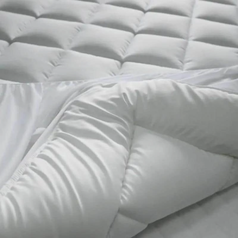 400gsm Filled Cotton Mattress Topper Cooling Breathable White