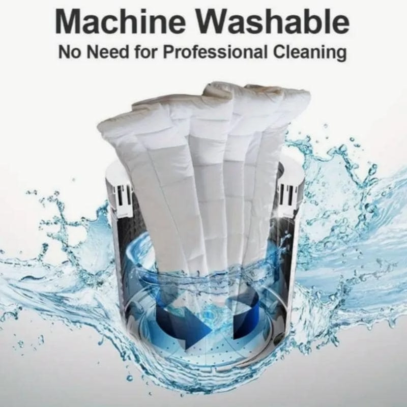 400gsm Filled Cotton Mattress Topper Cooling Breathable White