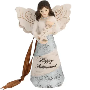 4.5" Angel Ornament Happy Retirement Decorative Mirror,Home Decor Mirror