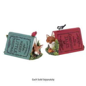 4.5" Woodland Animal Under Holiday Book Figurine Decorative Mirror,Home Decor Mirror