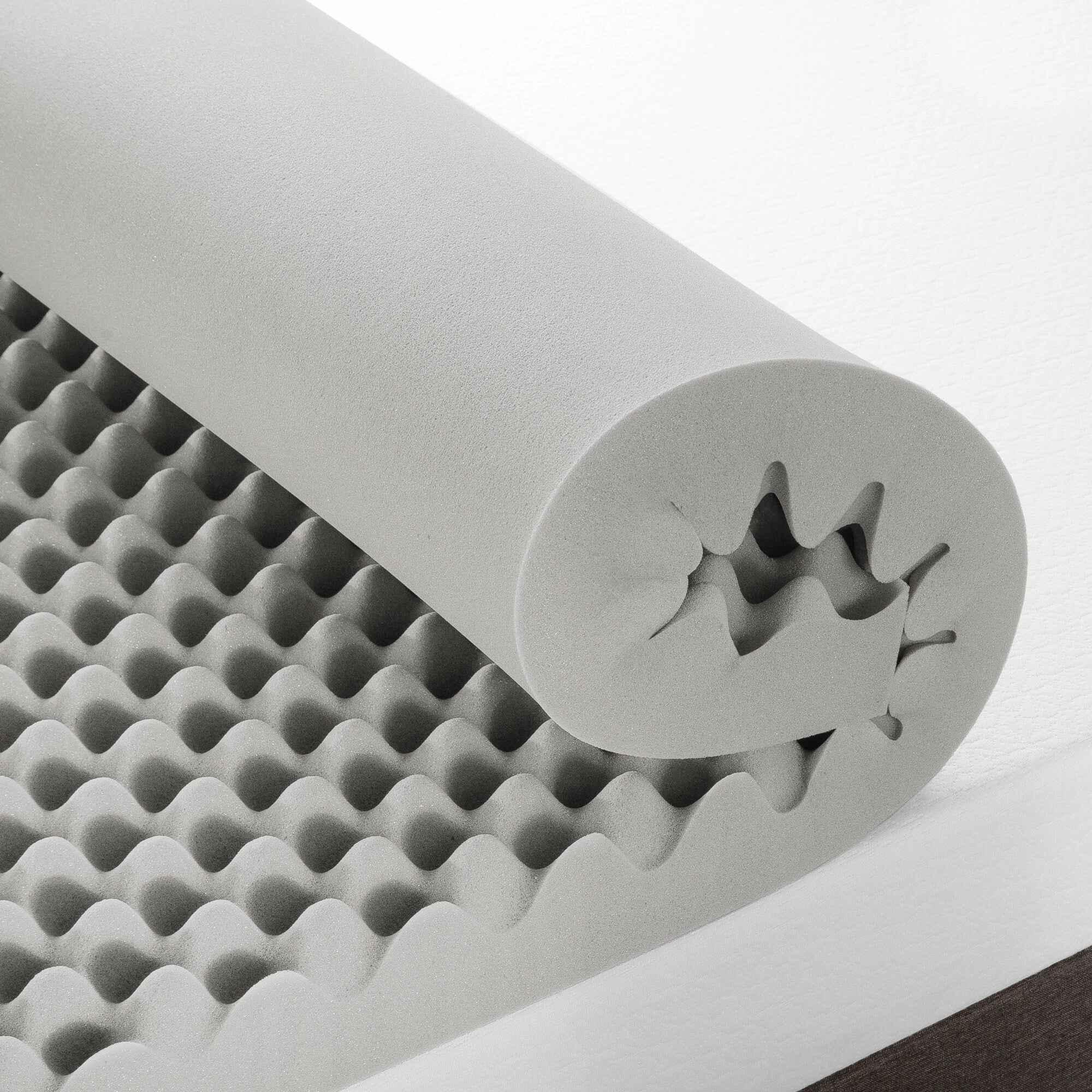 4 Inch Egg Crate Memory Foam Topper with Bamboo Charcoal Infusion