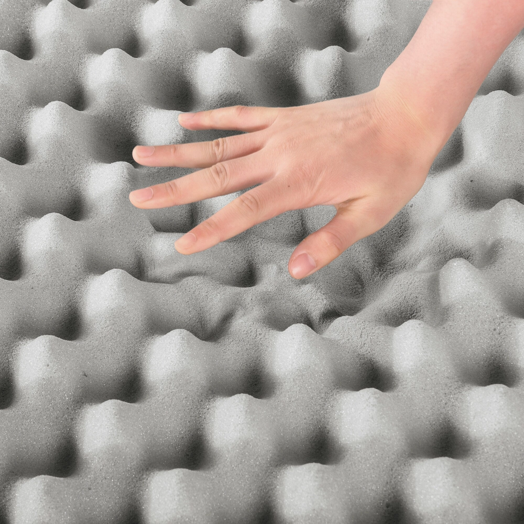 4 Inch Egg Crate Memory Foam Topper with Bamboo Charcoal Infusion