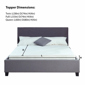 4" Memory Foam Mattress Topper Pad with Cool Gel mattress pads,mattress topper,bed protection