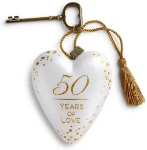 50 Years of Love Art Heart by Demdaco Decorative Mirror,Home Decor Mirror