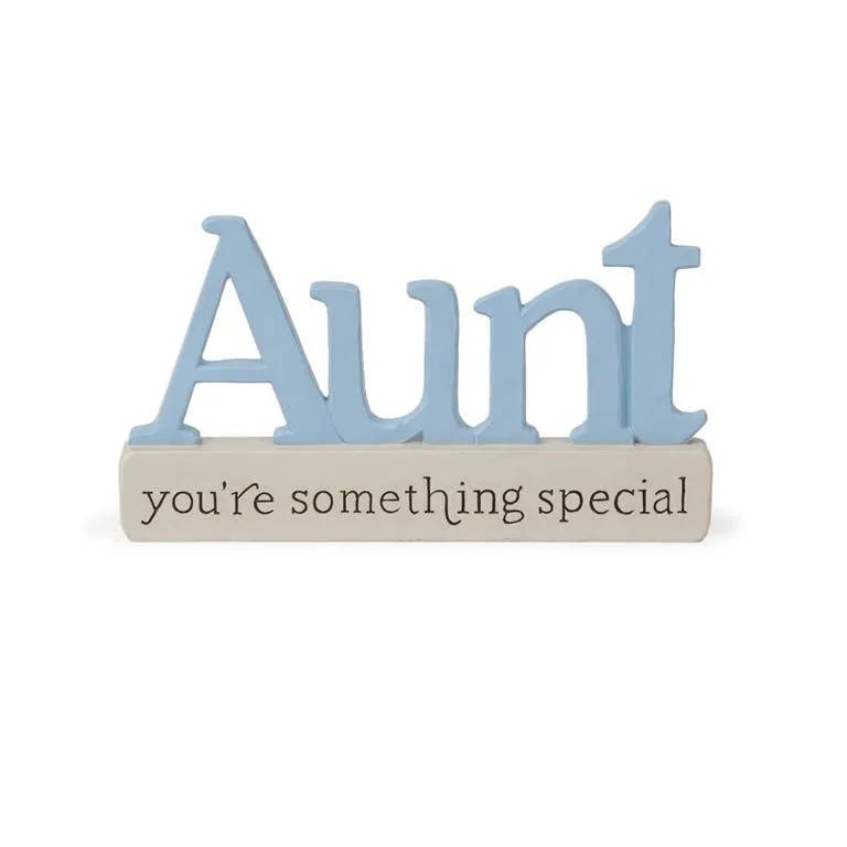 5.25" Aunt You Are Something Special Word Block Figurine Decorative Mirror,Home Decor Mirror