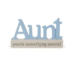 5.25" Aunt You Are Something Special Word Block Figurine Decorative Mirror,Home Decor Mirror