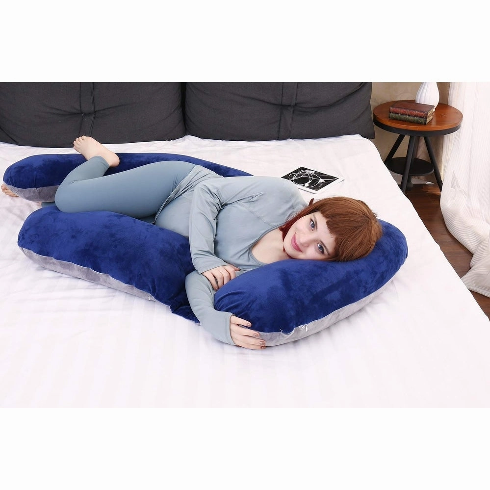 60 Inch Pregnancy Pillow,Detachable U Shaped Full Body Pillow,Nursing and Maternity Pillow for Back, Hips, Legs & Belly Support