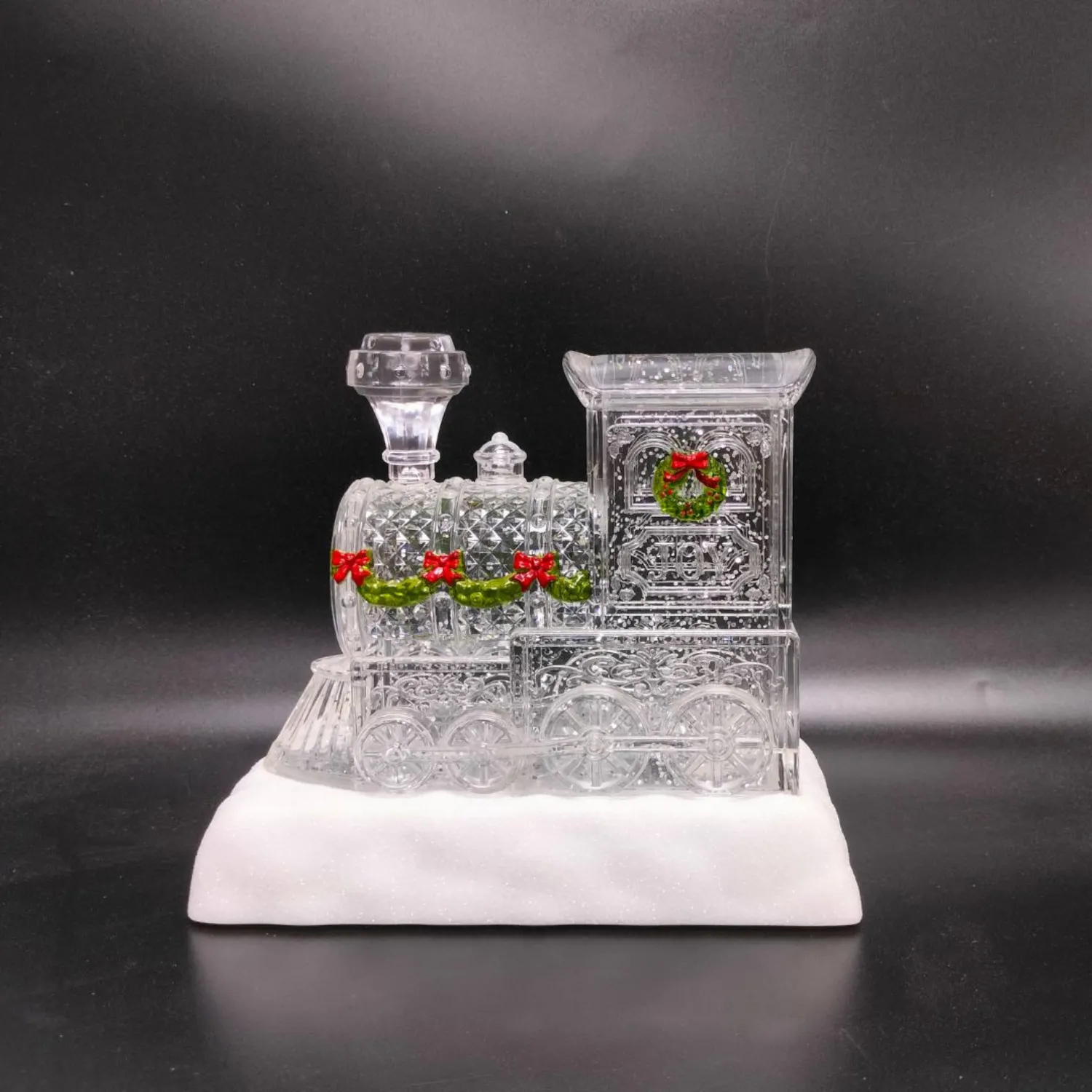 6.125" LED Glitter Christmas Train