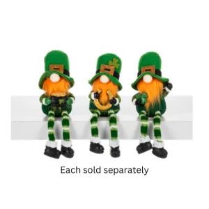 7" Leprechaun Gnome Shelfsitter with Dangle Legs Figurine Decorative Mirror,Home Decor Mirror