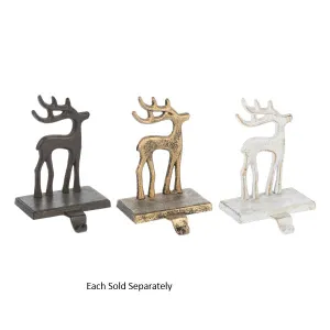 8" Reindeer Metal Stocking Holder Decorative Mirror,Home Decor Mirror