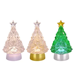 9" LED Light Up Blowing Glitter Tree Decorative Mirror,Home Decor Mirror