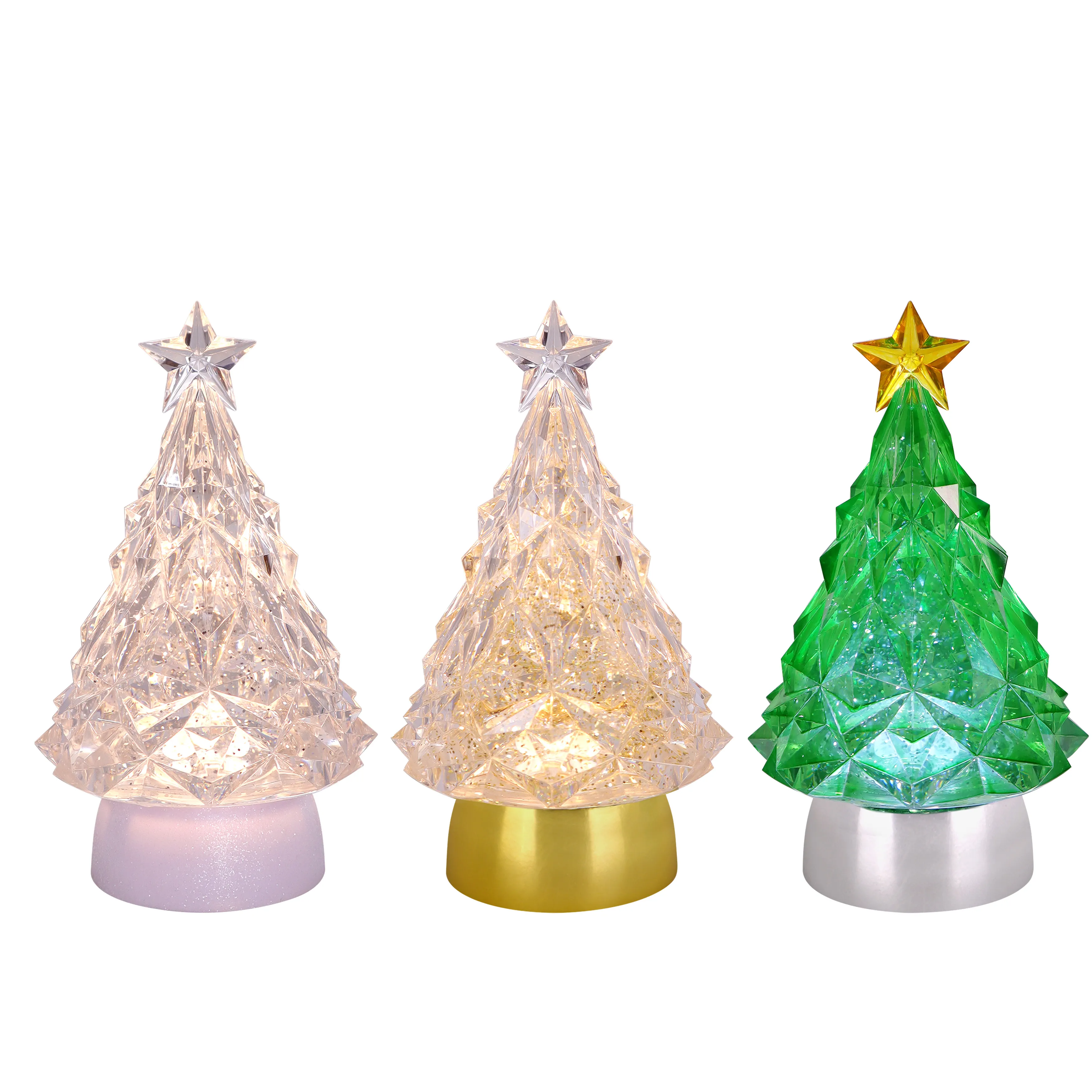 9" LED Light Up Blowing Glitter Tree Decorative Mirror,Home Decor Mirror