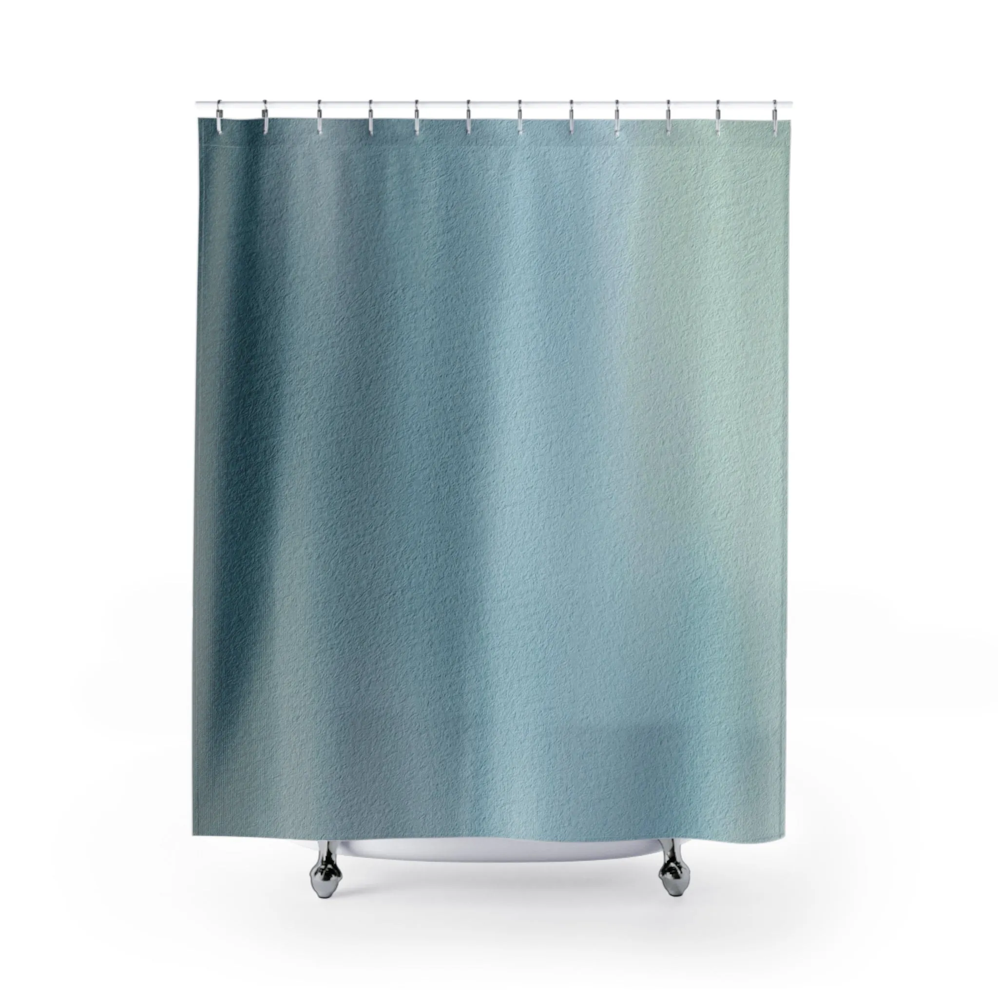 Abstract Shower Curtain | Blue Teal Ombre Watercolor Lighting,Home Lighting