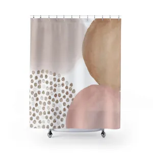 Abstract Shower Curtain | Blush Pink Beige Lighting,Home Lighting