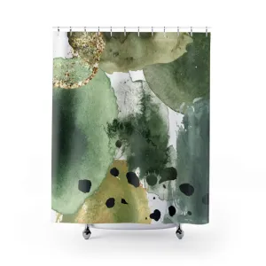 Abstract Shower Curtain | Green Ombre Lighting,Home Lighting