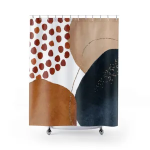 Abstract Shower Curtain | Navy Rust Lighting,Home Lighting
