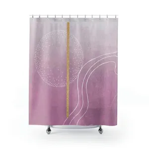 Abstract Shower Curtain | Pink Ombre Lighting,Home Lighting