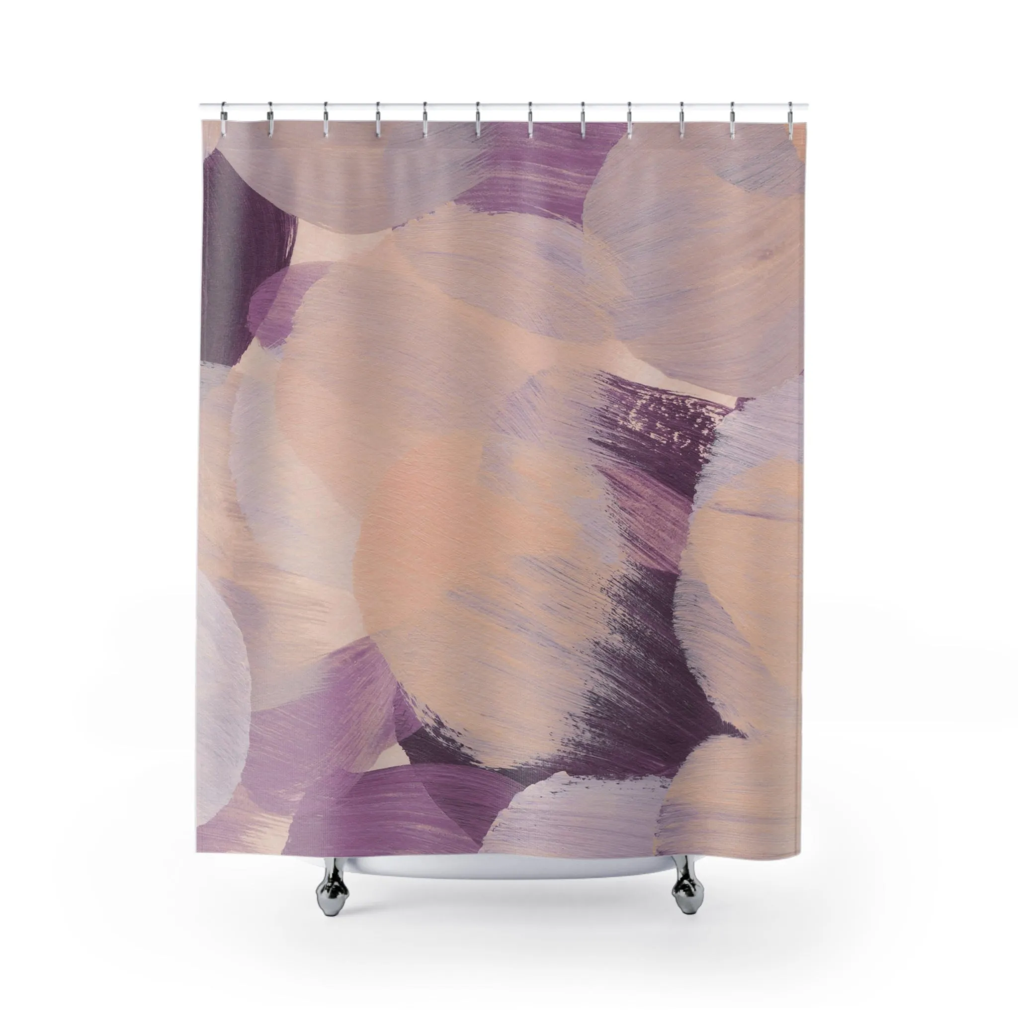 Abstract Shower Curtain | Purple Beige Lighting,Home Lighting
