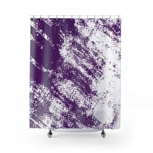 Abstract Shower Curtain | Violet Plum Purple, White Lighting,Home Lighting