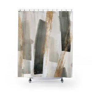 Abstract Shower Curtain | Watercolor Beige Gray Lighting,Home Lighting