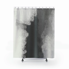 abstract boho shower curtain | Black Gray Ombre Minimalist Lighting,Home Lighting
