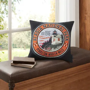 Acadia National Park Patch Pillow exotic cowhide rug, leather rug