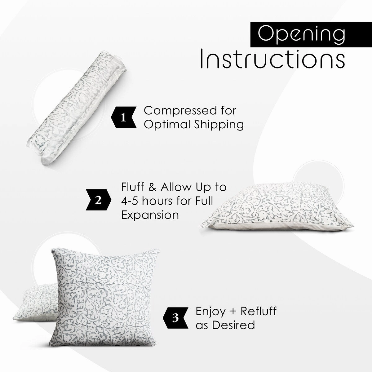 Accent Throw Pillows Set of 2, Square Cotton Pillows with Handwoven Diamond Pattern, 18 x 18 inch