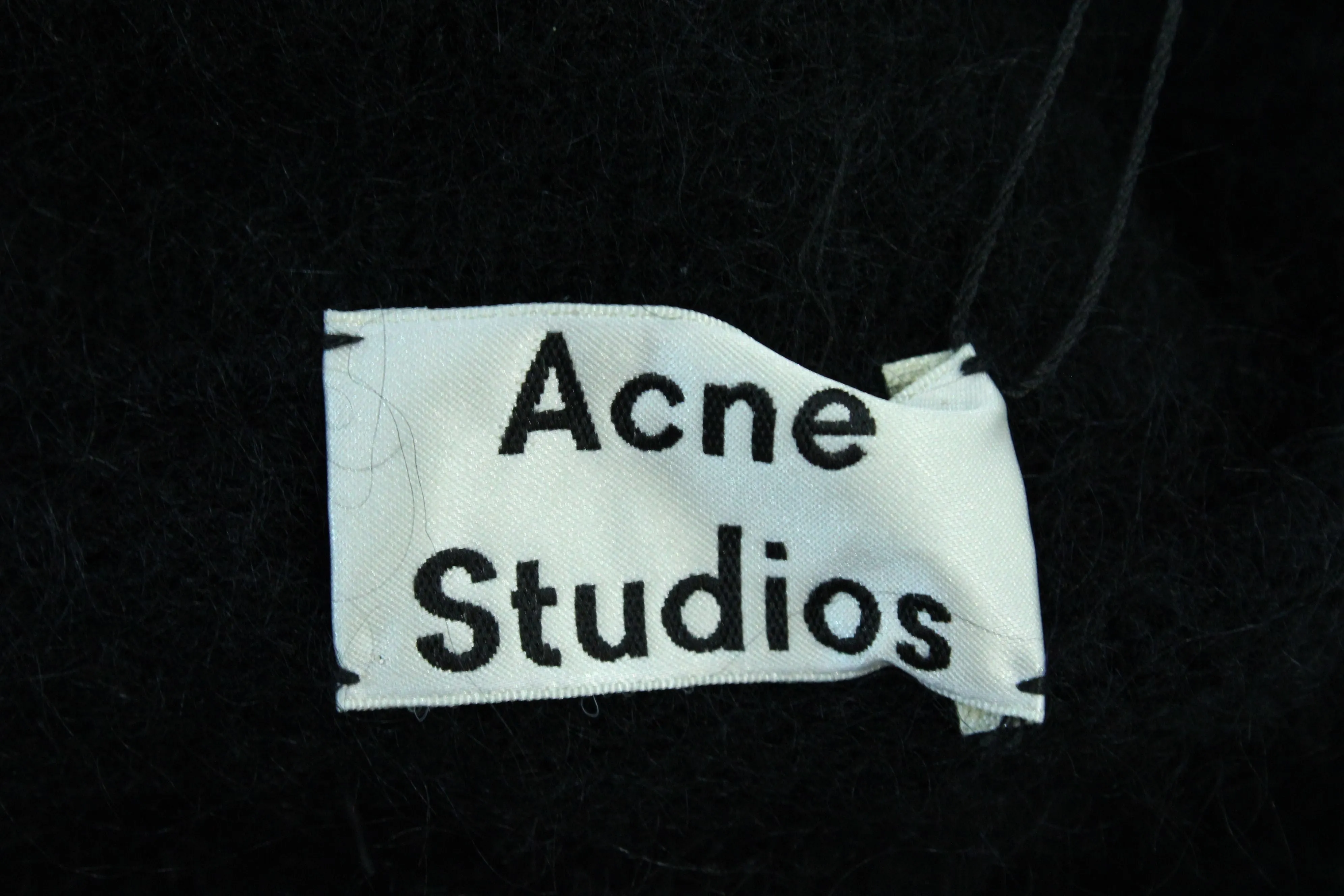 Acne Studios Raya Long Cardigan in Blue Mohair