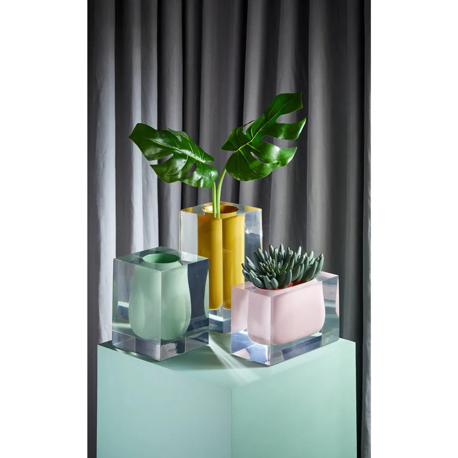 Acrylic Cube Scoop Vase | Jonathan Adler Bel Air