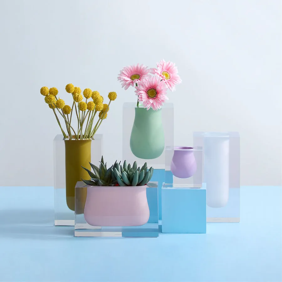 Acrylic Cube Scoop Vase | Jonathan Adler Bel Air