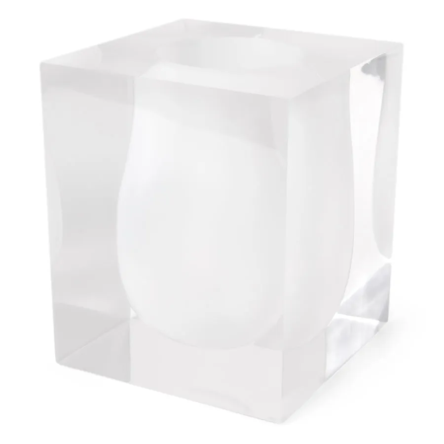 Acrylic Cube Scoop Vase | Jonathan Adler Bel Air Vase,Glass Vase
