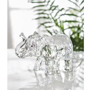 Acrylic Elephant with Trunk Up Figurine Decorative Mirror,Home Decor Mirror