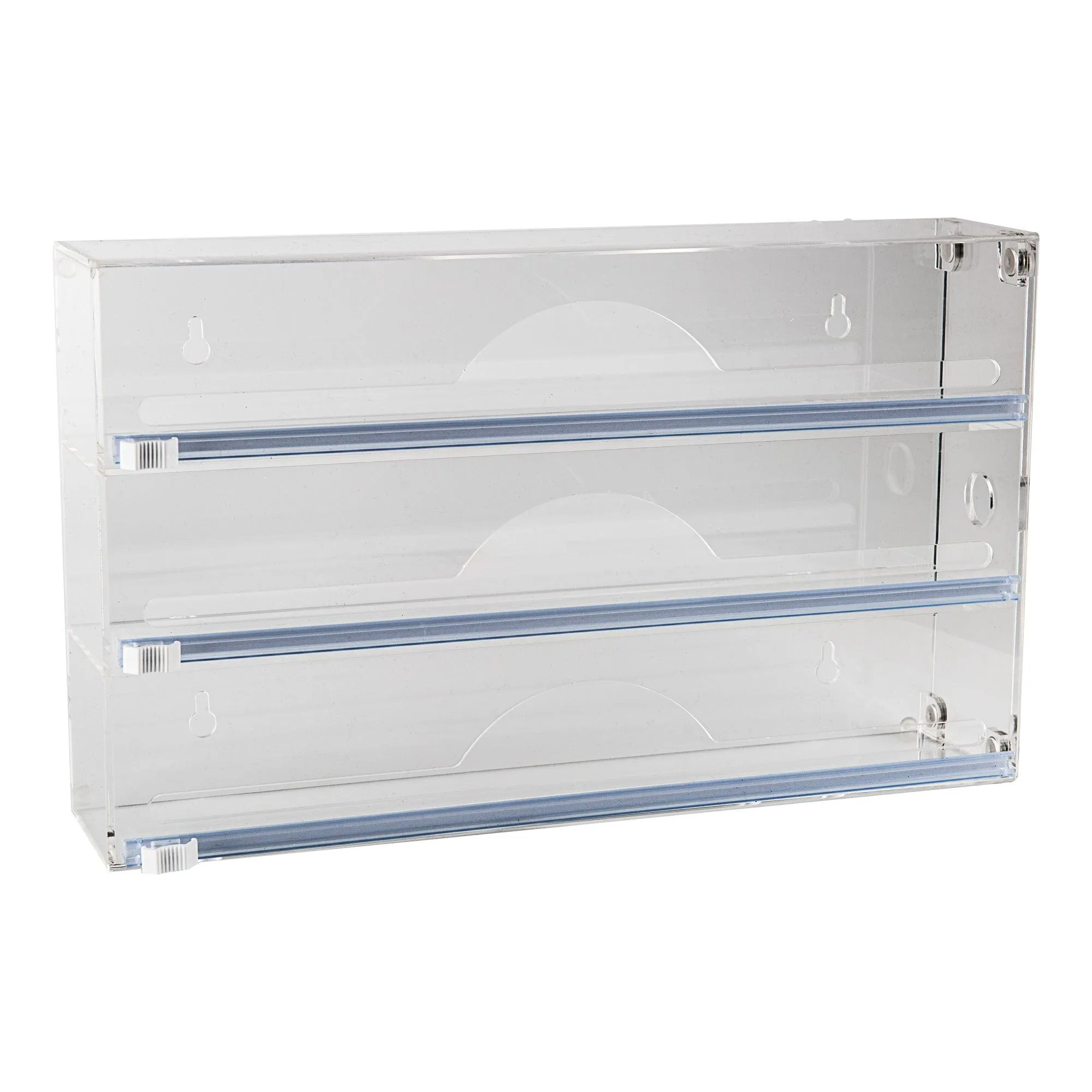 Acrylic Food Wrap Dispenser 3 Inserts