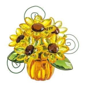 Acrylic Sunflower Pumpkin Posy Pot Placecard Note Holder Decorative Mirror,Home Decor Mirror