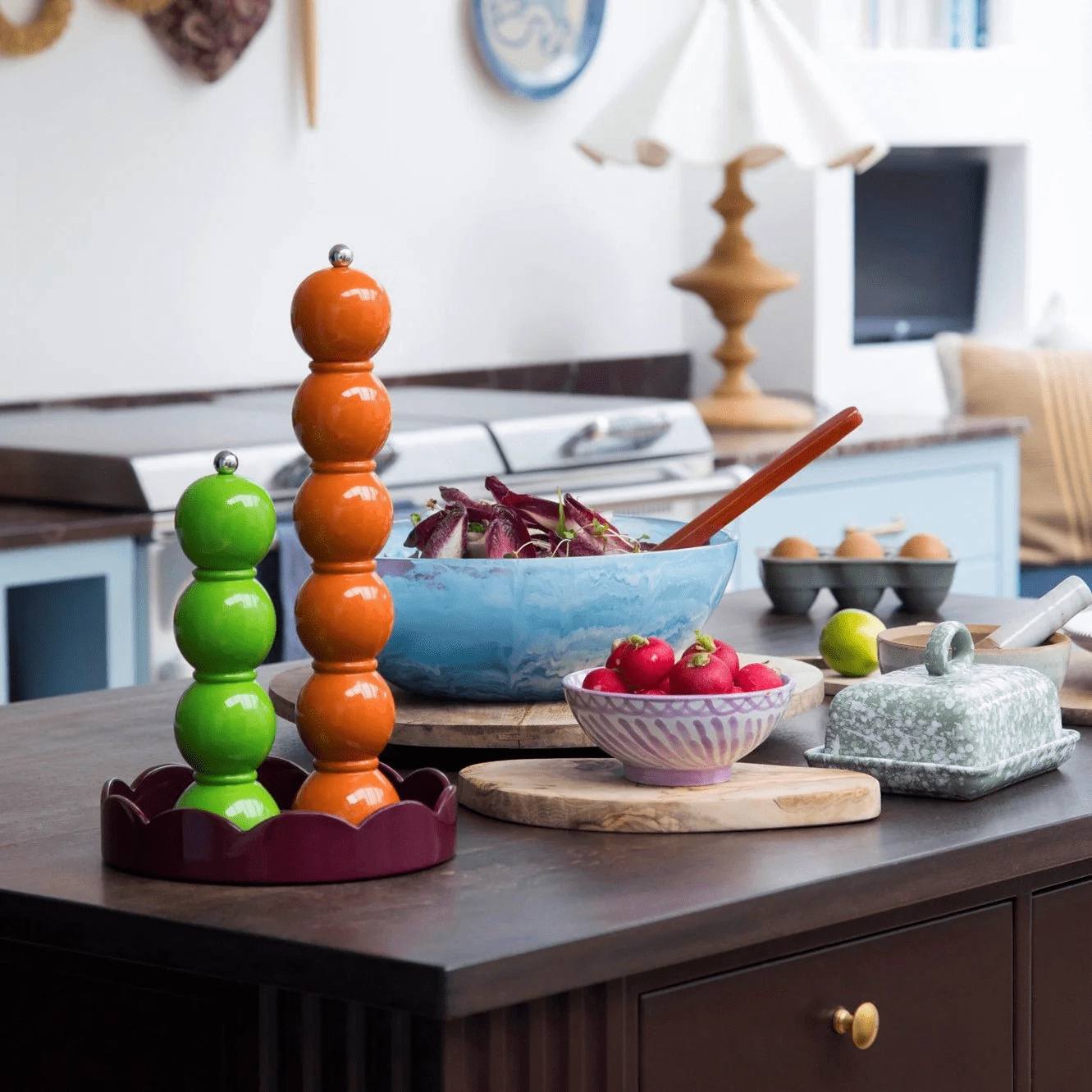 Addison Ross  Grande Salt & Pepper Mill 35cm In Chambray