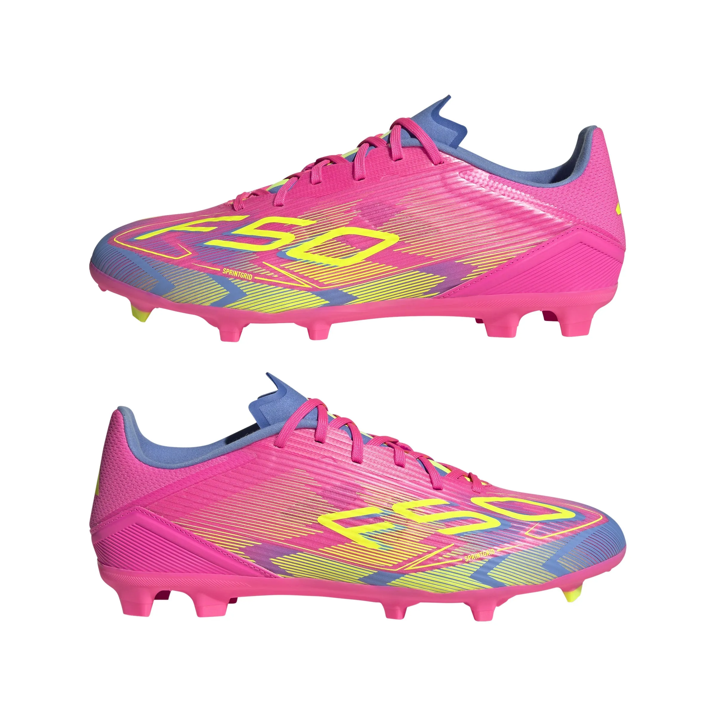 adidas F50 League FG/MG Junior- lucid pink/lucid lemon/blue fusion