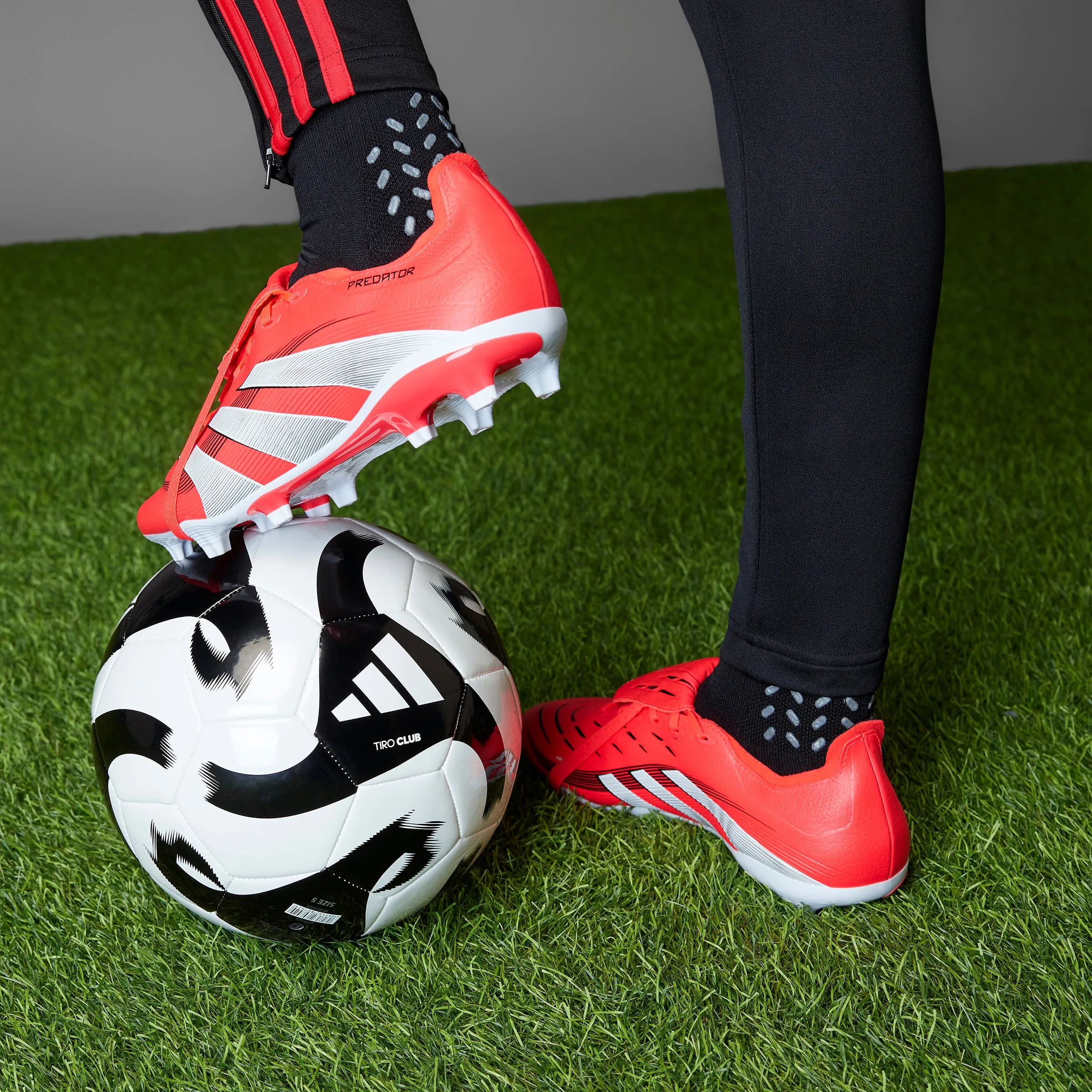 adidas Predator League Fold Tounge FG/MG Soccer Cleat - lucid red/ftwr white/core black