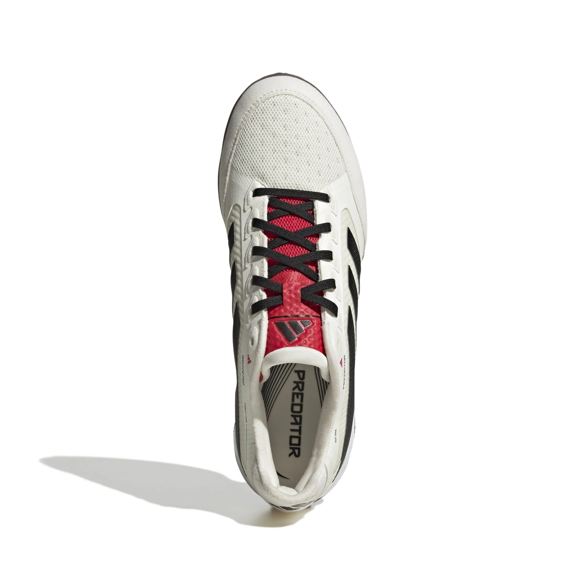 adidas Predator Pro Indoor Soccer Shoes - Off White/Core Black/Pure Ruby