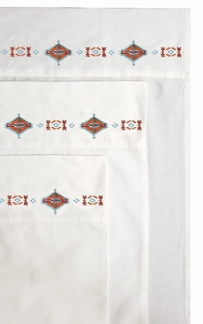 Adobe Southwest Embroidered Sheets luxury bedding, duvet cover
