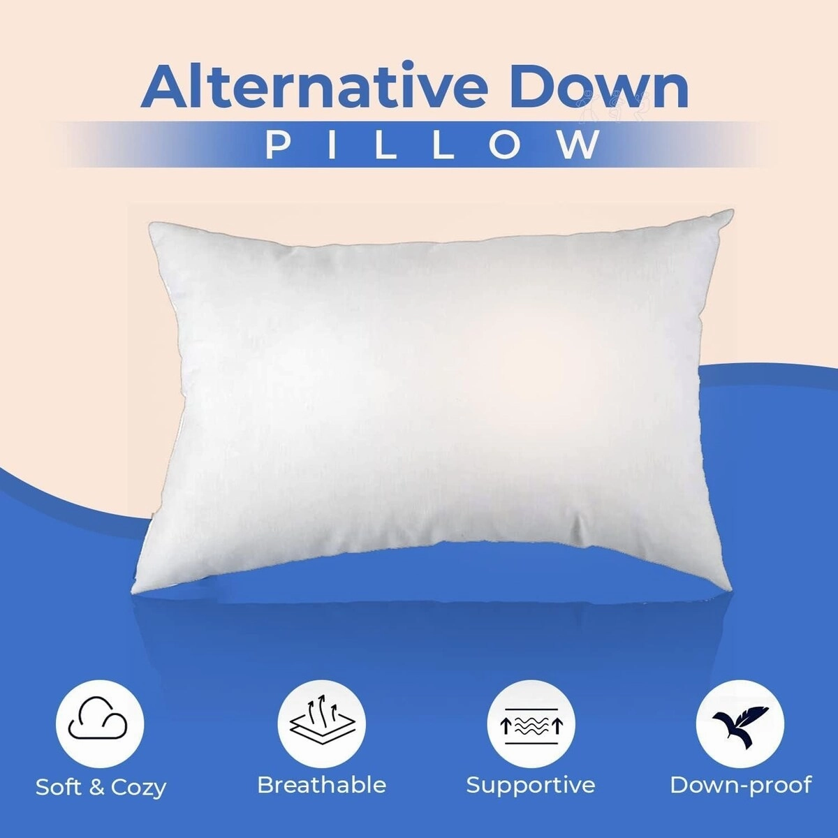 Affinity.SS.1 Down Alternative Bed Pillow, Super Standard
