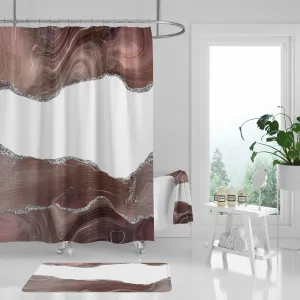 Agate Marble Shower Curtain | Mauve Silver Earth Lighting,Home Lighting