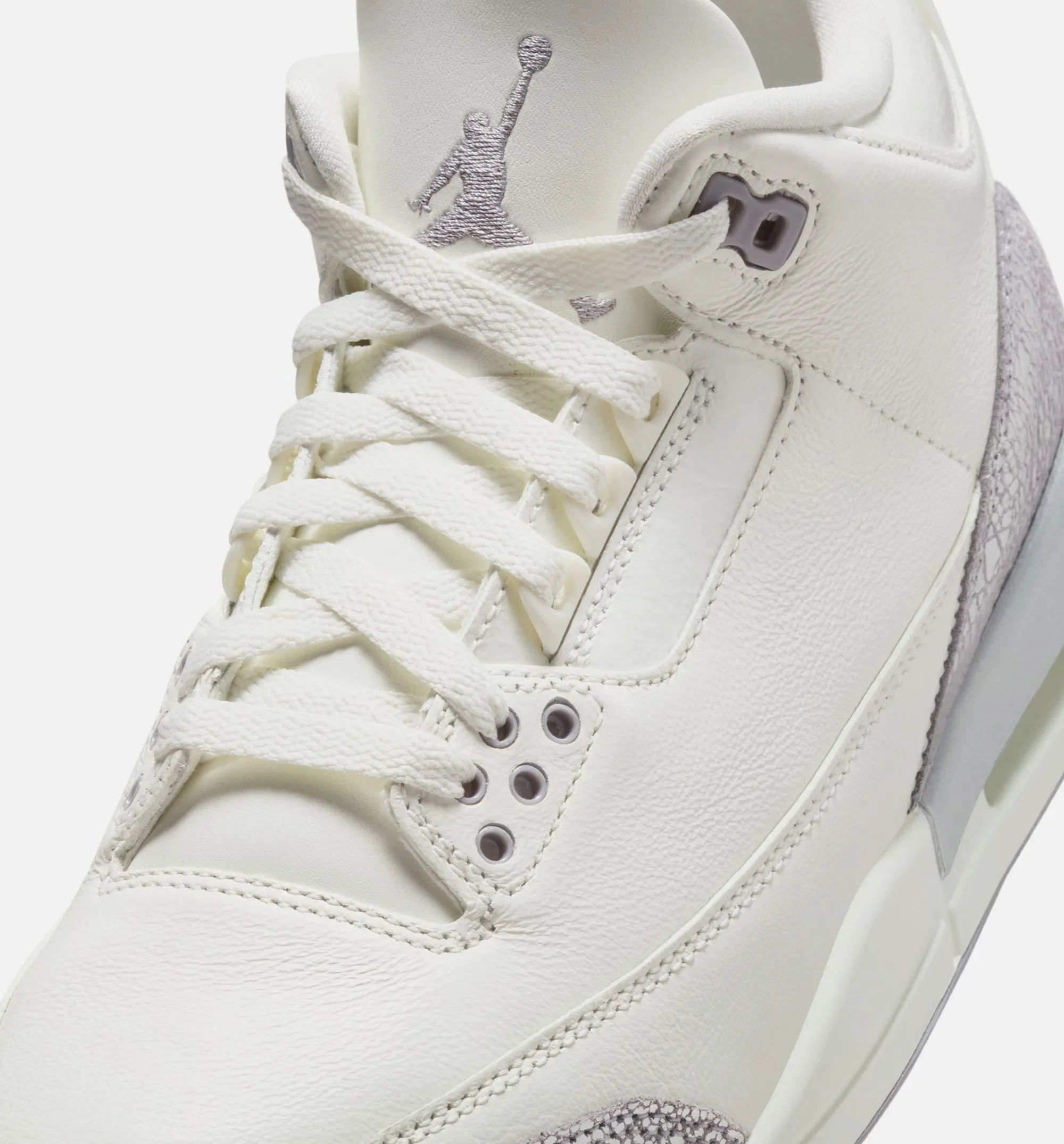 Air Jordan 3 Sail Cement Womens Lifestyle Shoe - Sail/Cement Grey/Metallic Silver Free Shipping