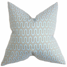 Aleeza Geometric Euro Sham Blue pillowcases,cotton pillow covers,bed linen