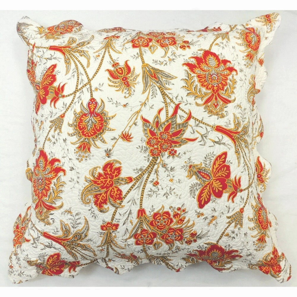 Alexandria Quilted Euro Sham - Multi-color pillowcases,cotton pillow covers,bed linen
