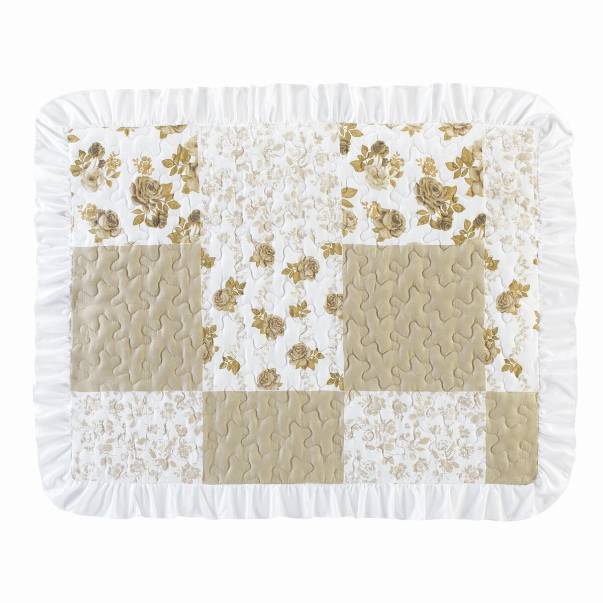 Alicia Patchwork Ruffle Border Pillow Sham
