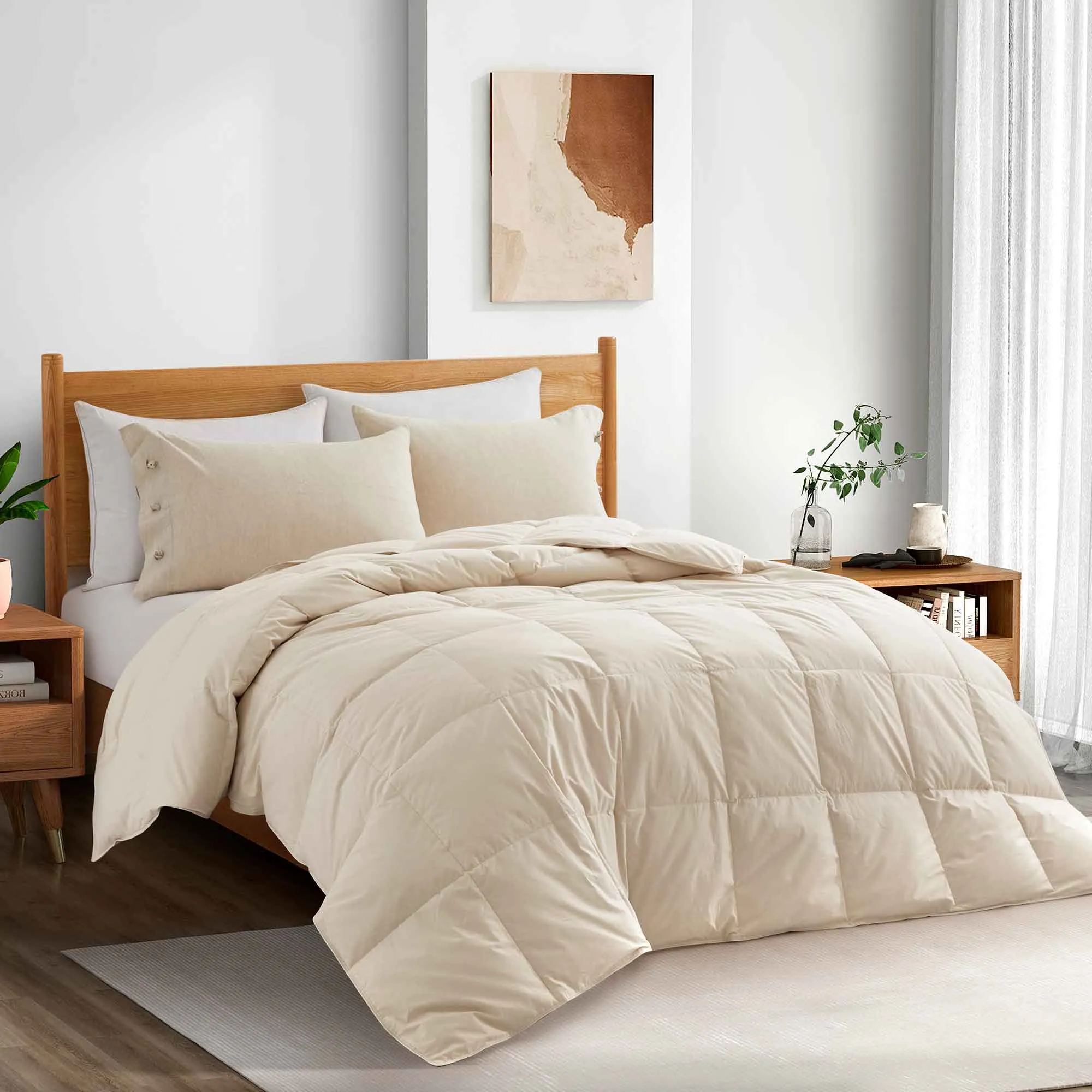 All Season Organic Cotton Comforter Down and Feather Fiber Fill Duvet Insert GOTS Cert ecco Shoes